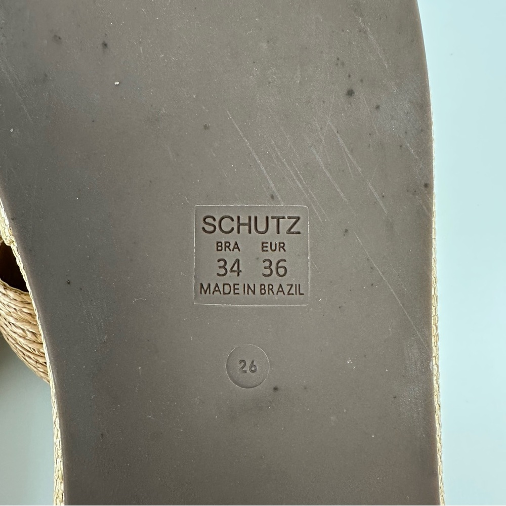 SCHUTZ Raffia Platform Slide Sandals - Picture 9 of 9